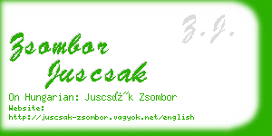 zsombor juscsak business card